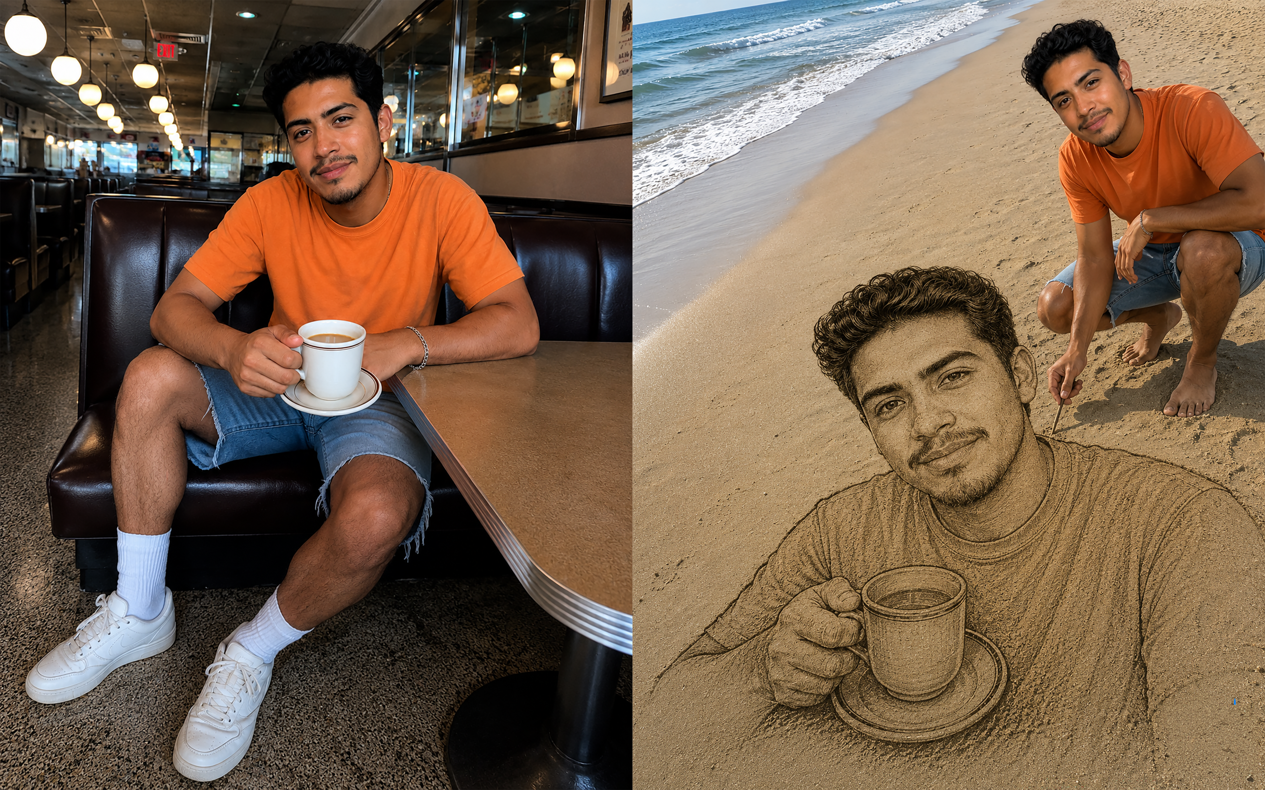 AI edited portrait concept